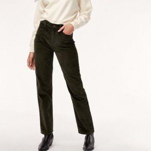 ARITZIA MADDIE CORDUROY PANT (BLACK) - SIZE 6